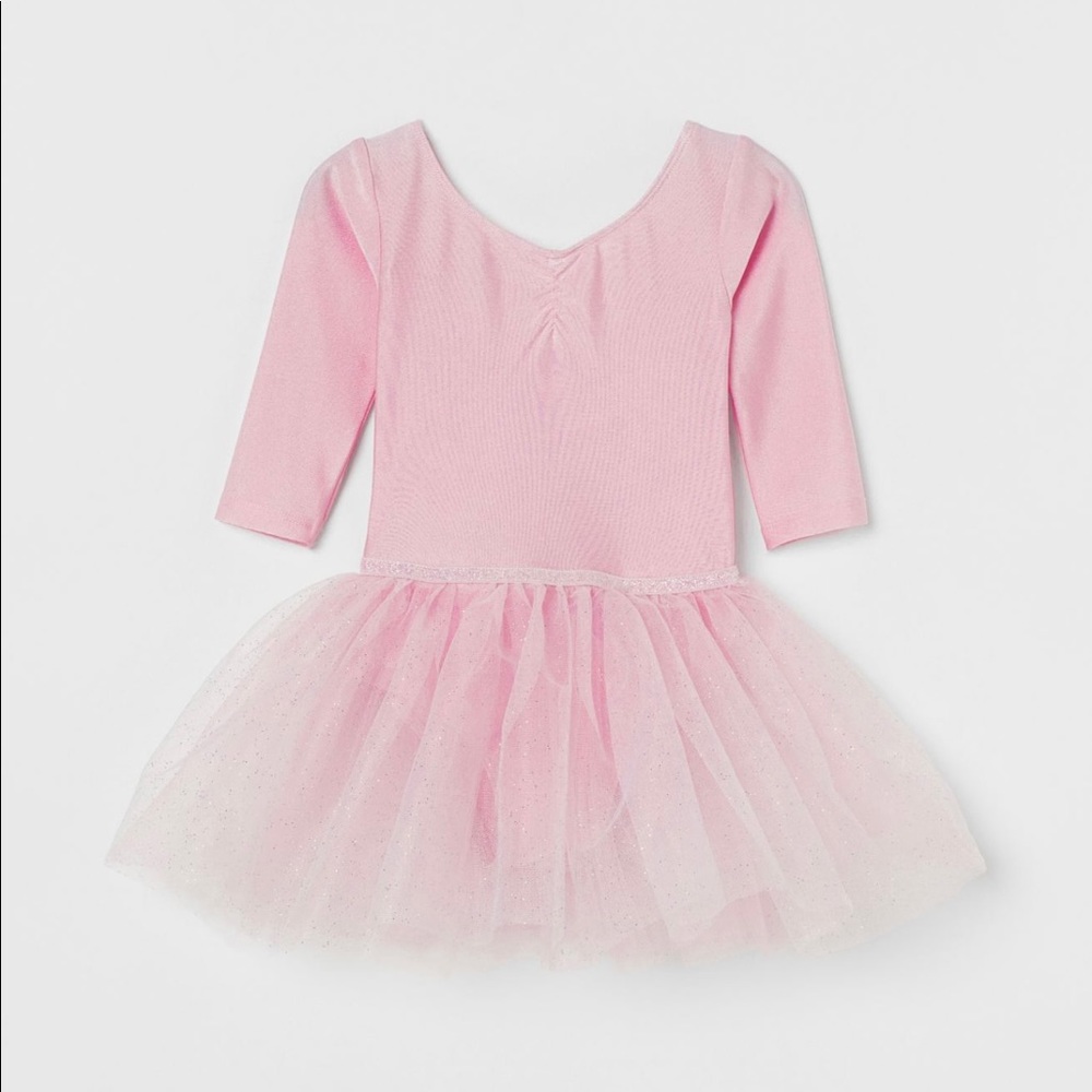 H&M tulle leotard with glitter and sleeves
